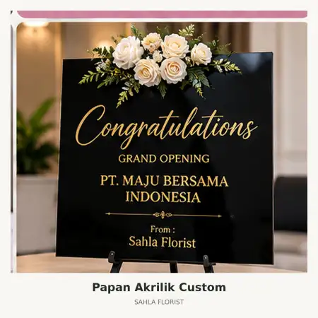 Papan Bunga Akrilik Sukajadi